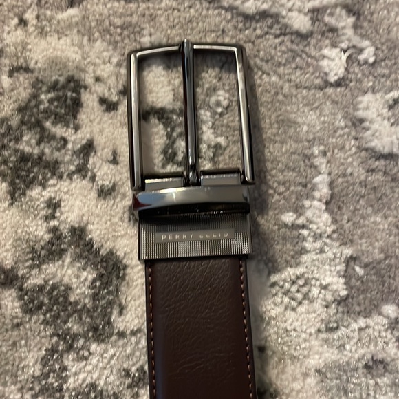 Tiled Reversible Leather Belt - 34 - Picture 6 of 7